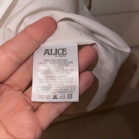 Alice by Temperly White Lace Whispers Off Shoulder Mini Dress Sz 4 - Picture 10 of 14